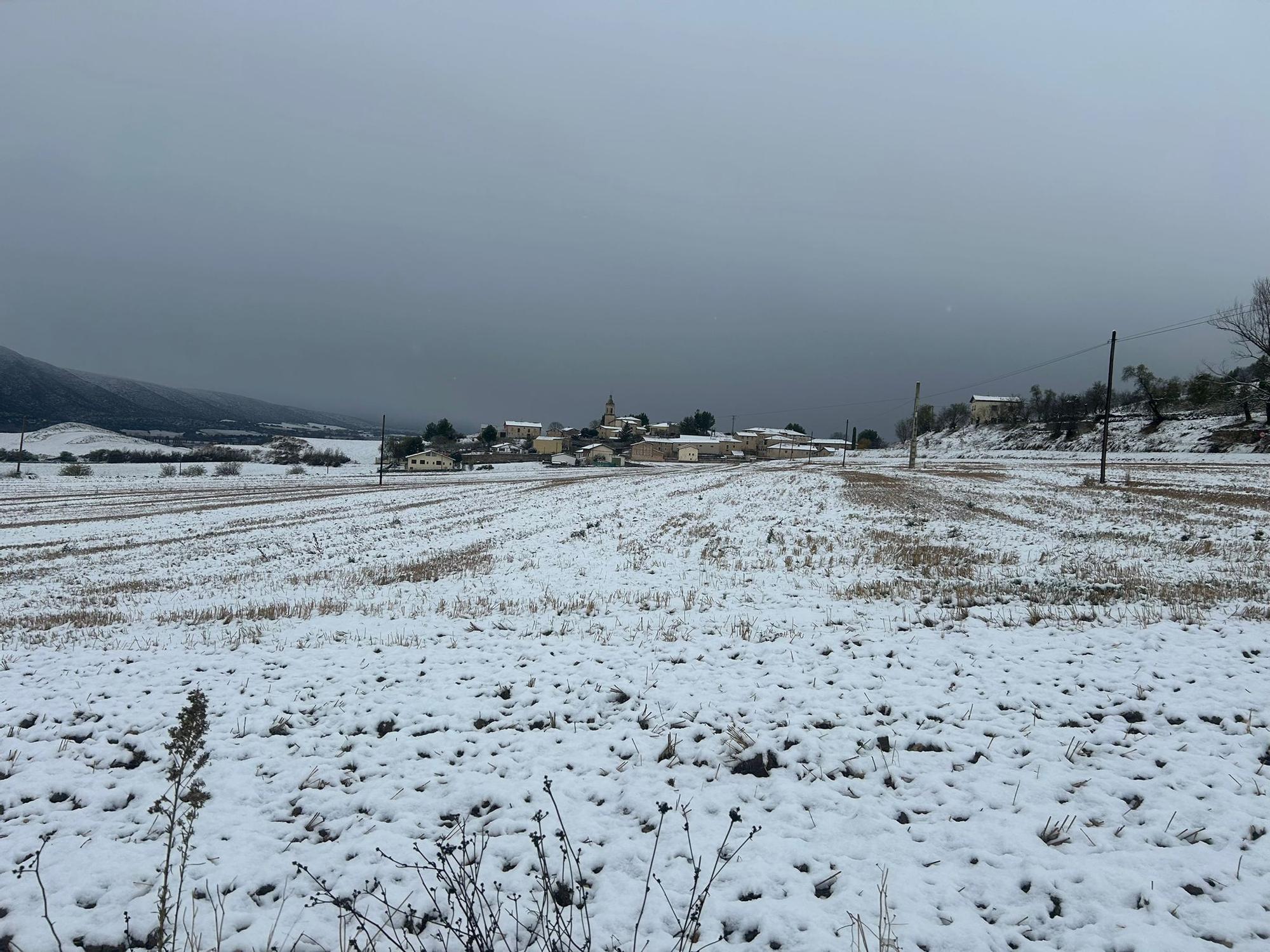 La nieve regala una preciosa estampa en Bernedo