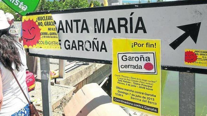 Imagen de archivo de una protesta ante la central de Garoña.