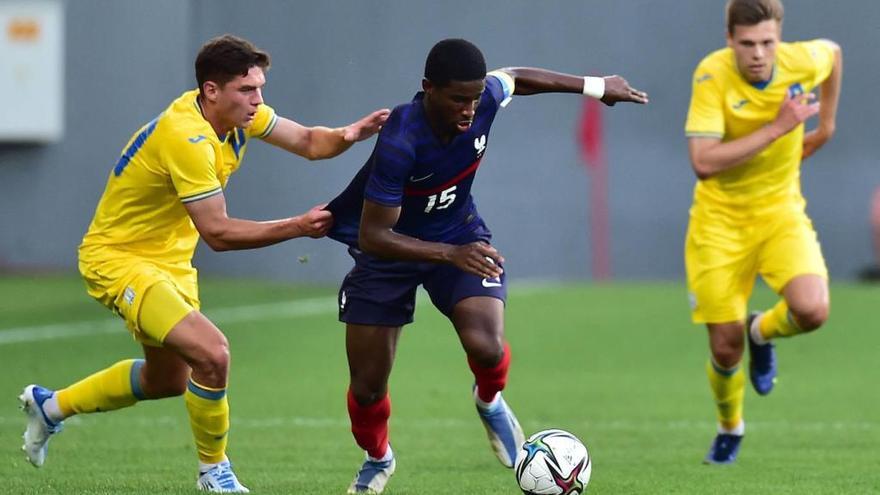 Ali Cho, el pasado jueves durante el Ucrania-Francia de categoría sub-21.