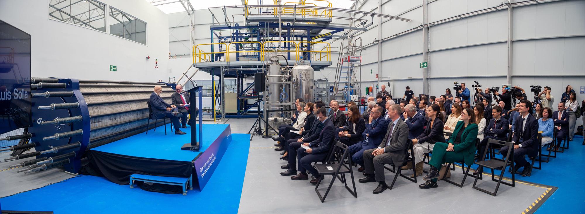 Acto de presentación del Electrolyzer NX2500, el nuevo electrolizador de la empresa Nordex en Lumbier