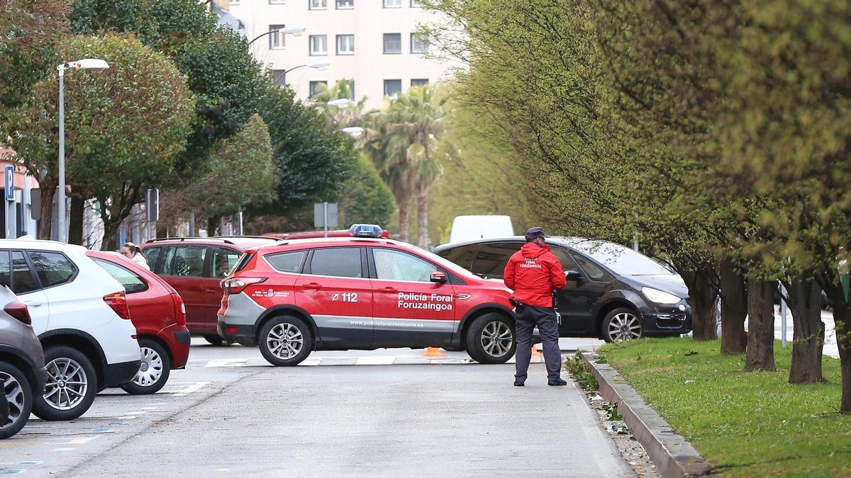 Vídeo de la detonación de la bolsa que ha obligado a acordonar el Palacio de Justicia de Navarra
