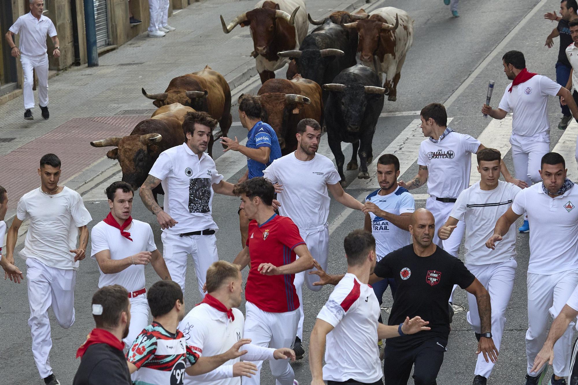Fotos del sexto encierro de las fiestas de Tafalla 2025