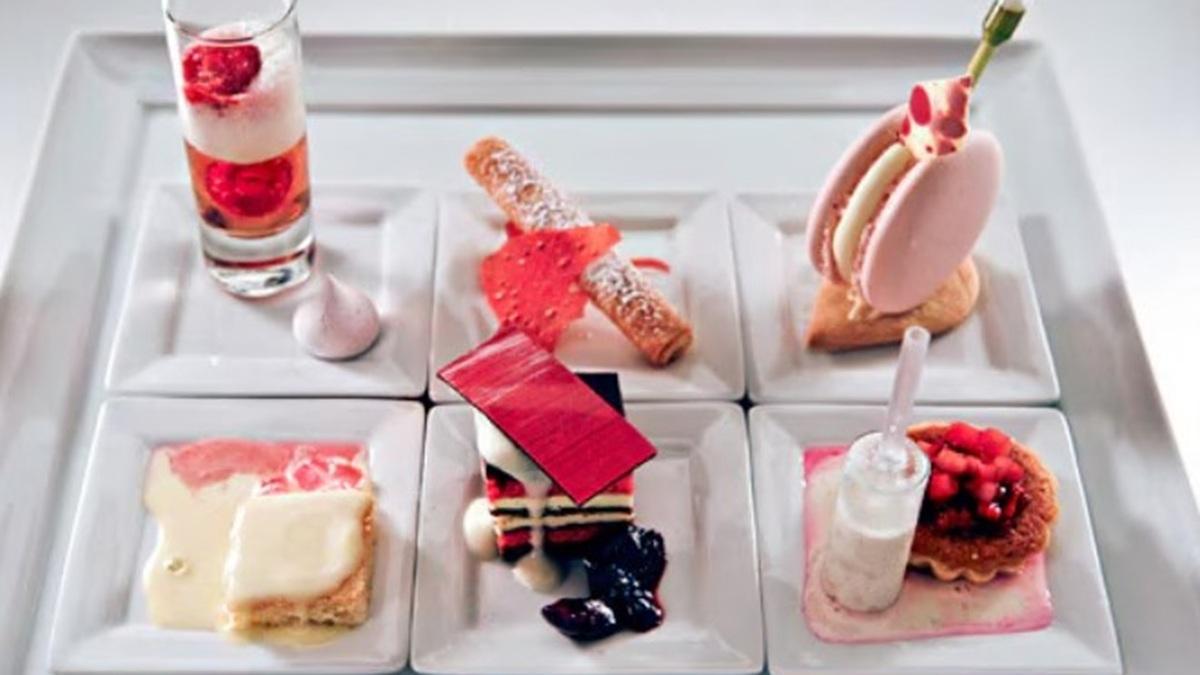 Algunos de los postres realizados en el concurso internacional &#039;Top Chef&#039;
