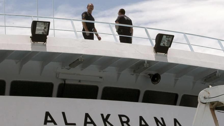 El &#039;Alakrana&#039;, a su llegada a las Seychelles.