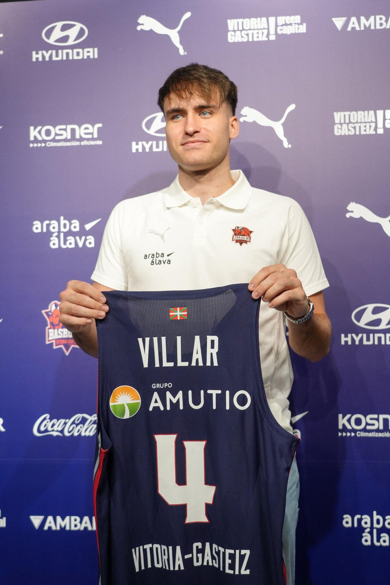 En imágenes: Rafa Villar, presentado como nuevo jugador del Baskonia