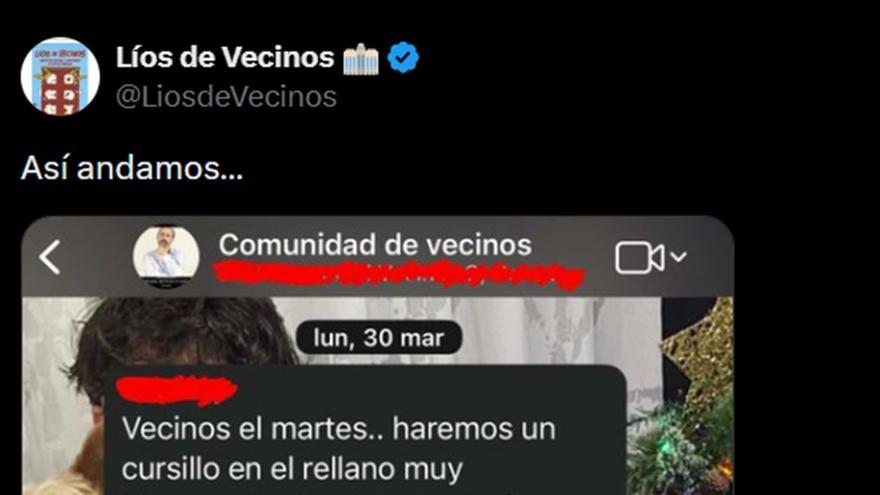 El whatsapp que han enviado en una comunidad de vecinos y que mucha gente quiere copiar