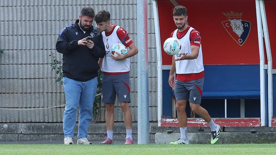 Entrenamiento de Osasuna a dos días del partido ante el Espanyol en Barcelona