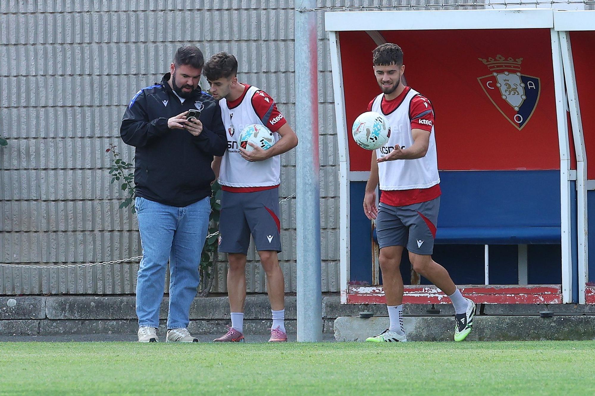 Entrenamiento de Osasuna a dos días del partido ante el Espanyol en Barcelona