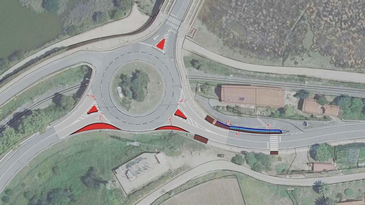 Diseño de las actuaciones a acometer en la rotonda de Artzabal para mejorar la seguirdad de los peatones.