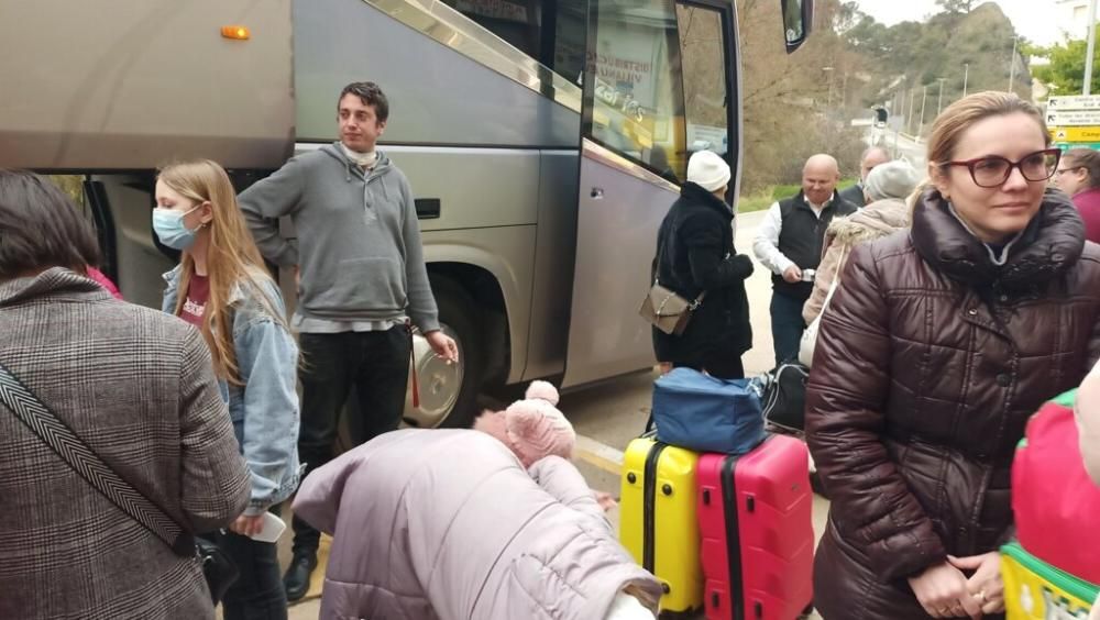 Los 38 ucranianos del autobús de Estella-Lizarra ya descansan en Navarra