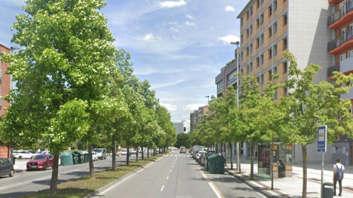 Vista de la calle Ermitagaña de Pamplona.