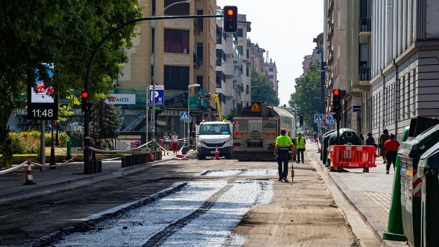 Fotos de las obras en la calle Amaya