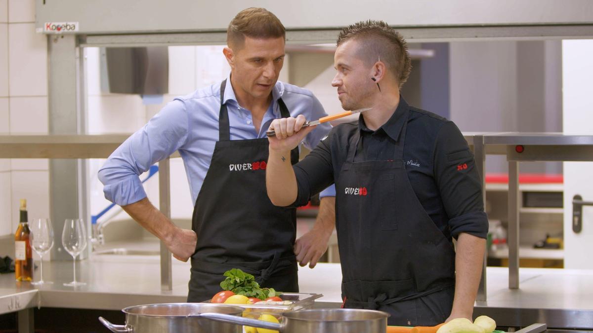 Joaquín, junto a Dabiz Muñoz, en el primer programa de ‘Joaquín, el novato’.