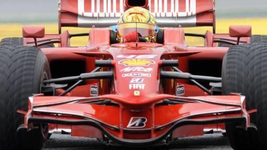 El nuevo Ferrari conducido por Valentino Rossi.