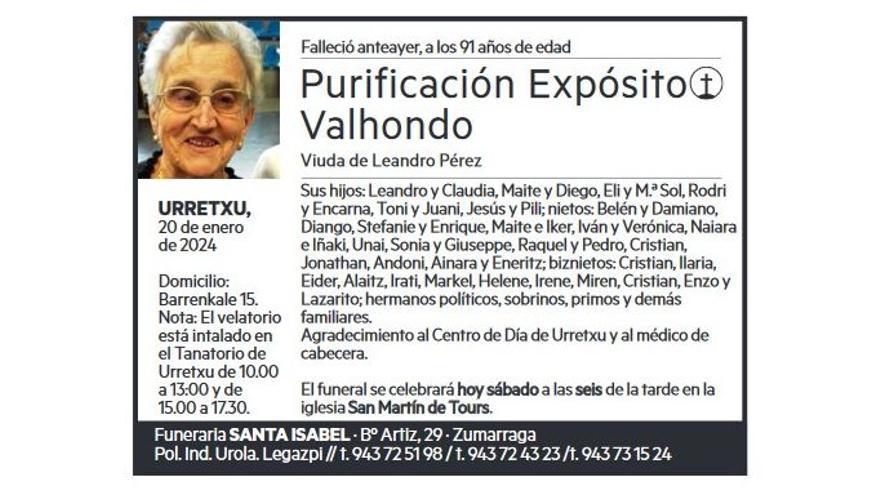 PURIFICACION EXPOSITO VALHONDO