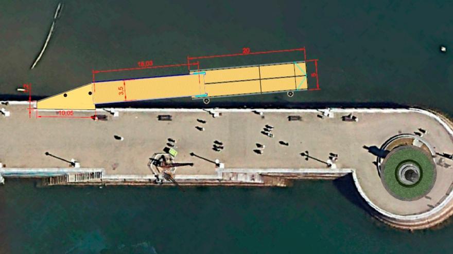 Santurtzi inicia la nueva rampa en el puerto