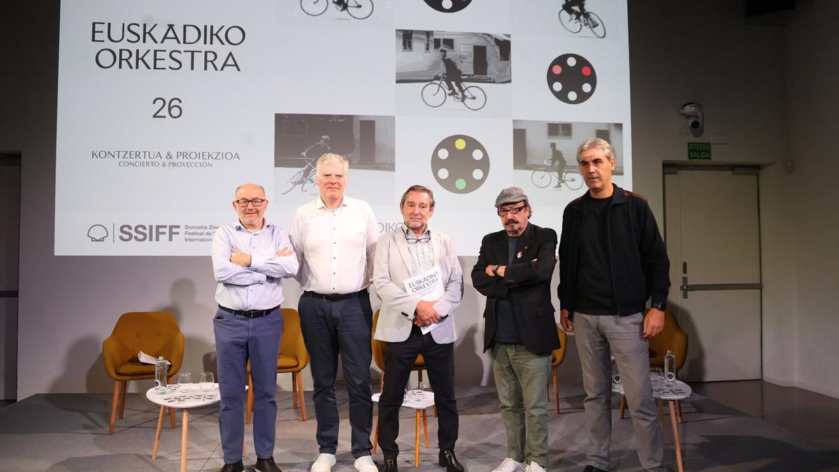 Presentación del concierto de la Orquesta Sinfonica de Euskadi en el Zinemaldia SSIFF, que se realizará en el Velodromo