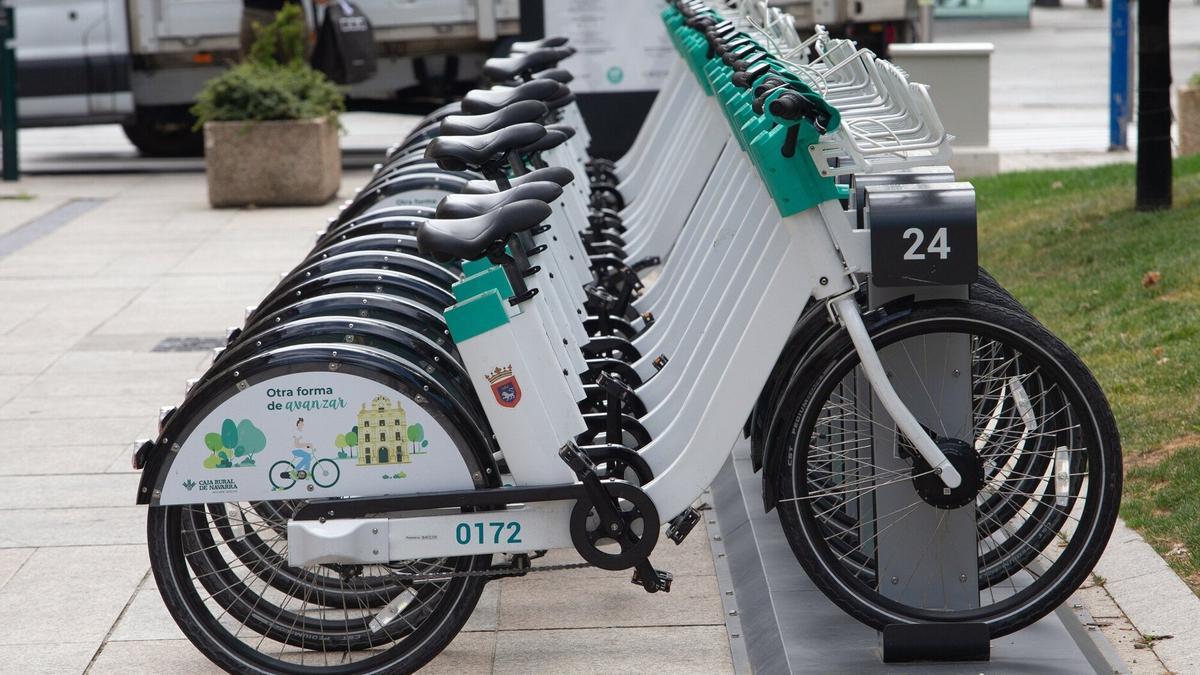 Una base bicicletas eléctricas.