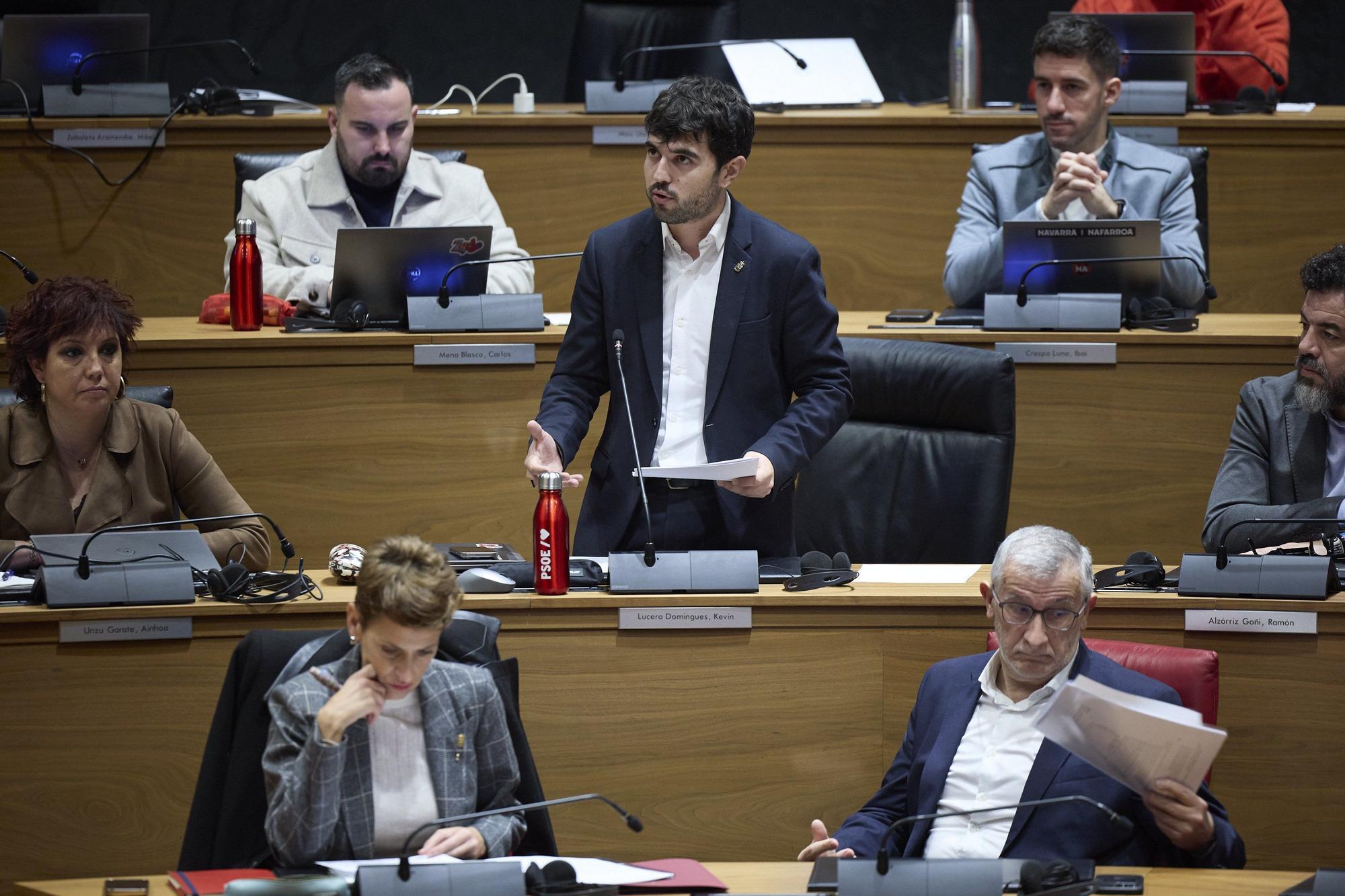 Fotos del pleno del Parlamento de Navarra del 27 de noviembre
