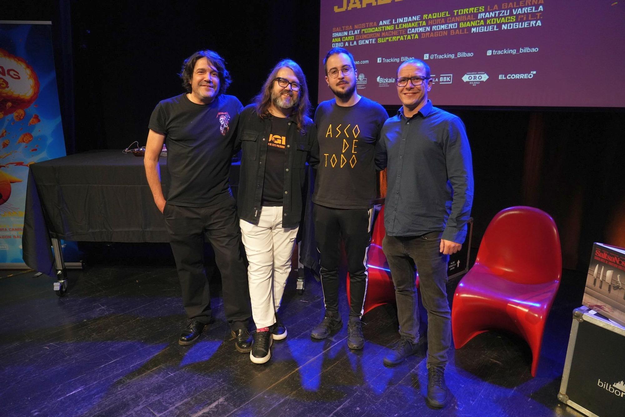 Xabier Uria, Borja Crespo, Iñigo Santxo y Juan Dopico, cuatro promotores del festival Traking 13.