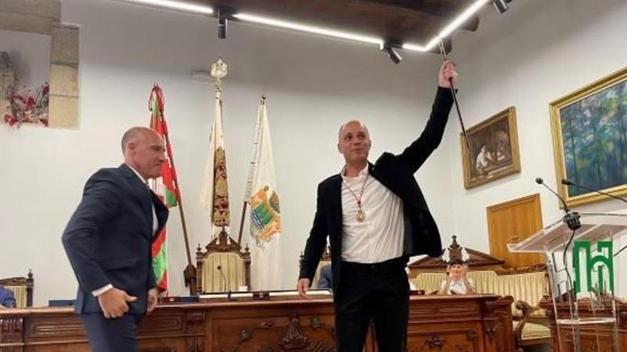 Igor Enparan el día que fue nombrado alcalde de Hondarribia. 