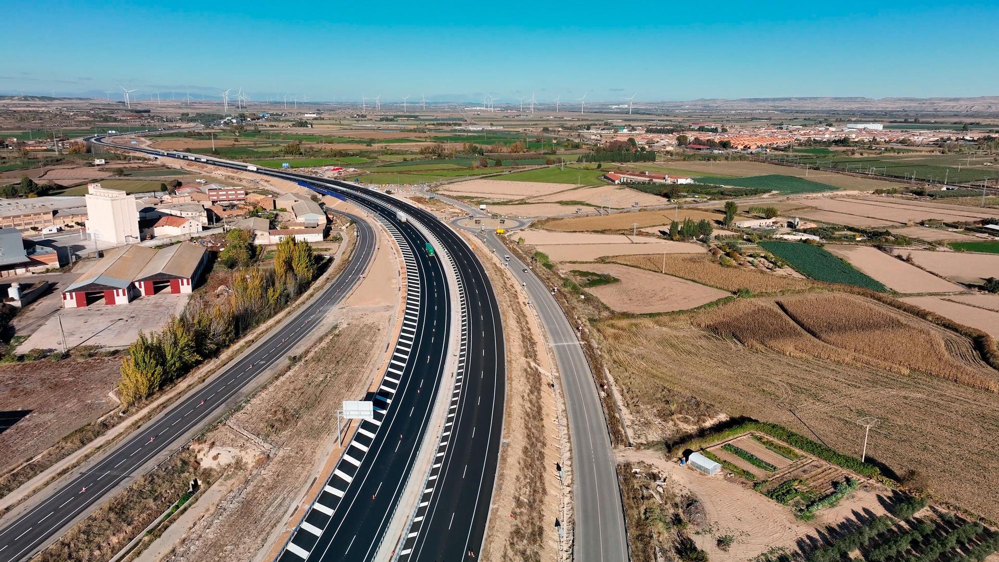 Puesta en servicio de la A-68 entre Gallur y Mallén con su apertura hasta Navarra