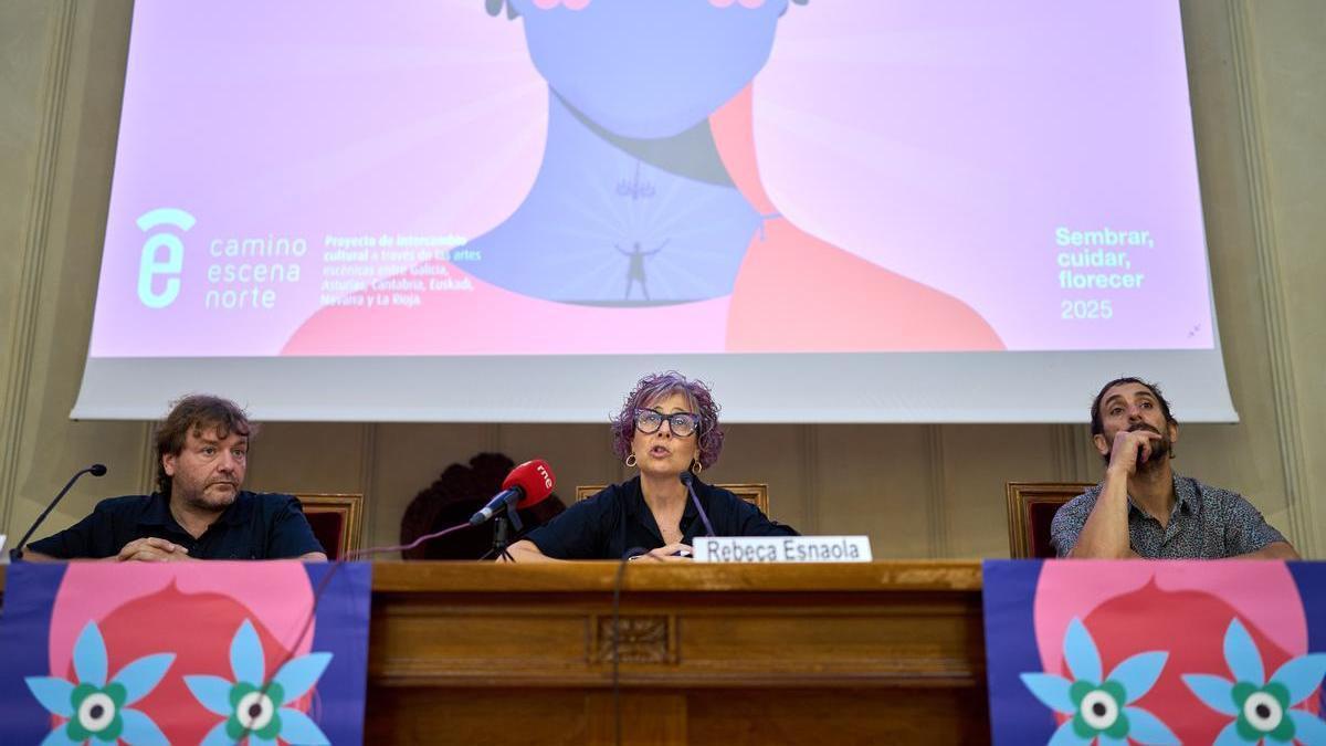 La consejera Esnaola, durante la presentación de la séptima edición de ‘Camino Escena Norte’.