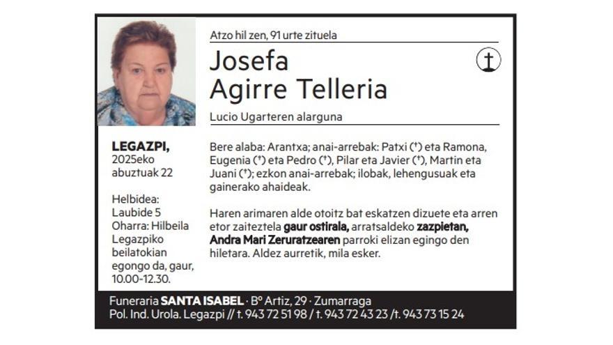 Josefa Agirre Telleria