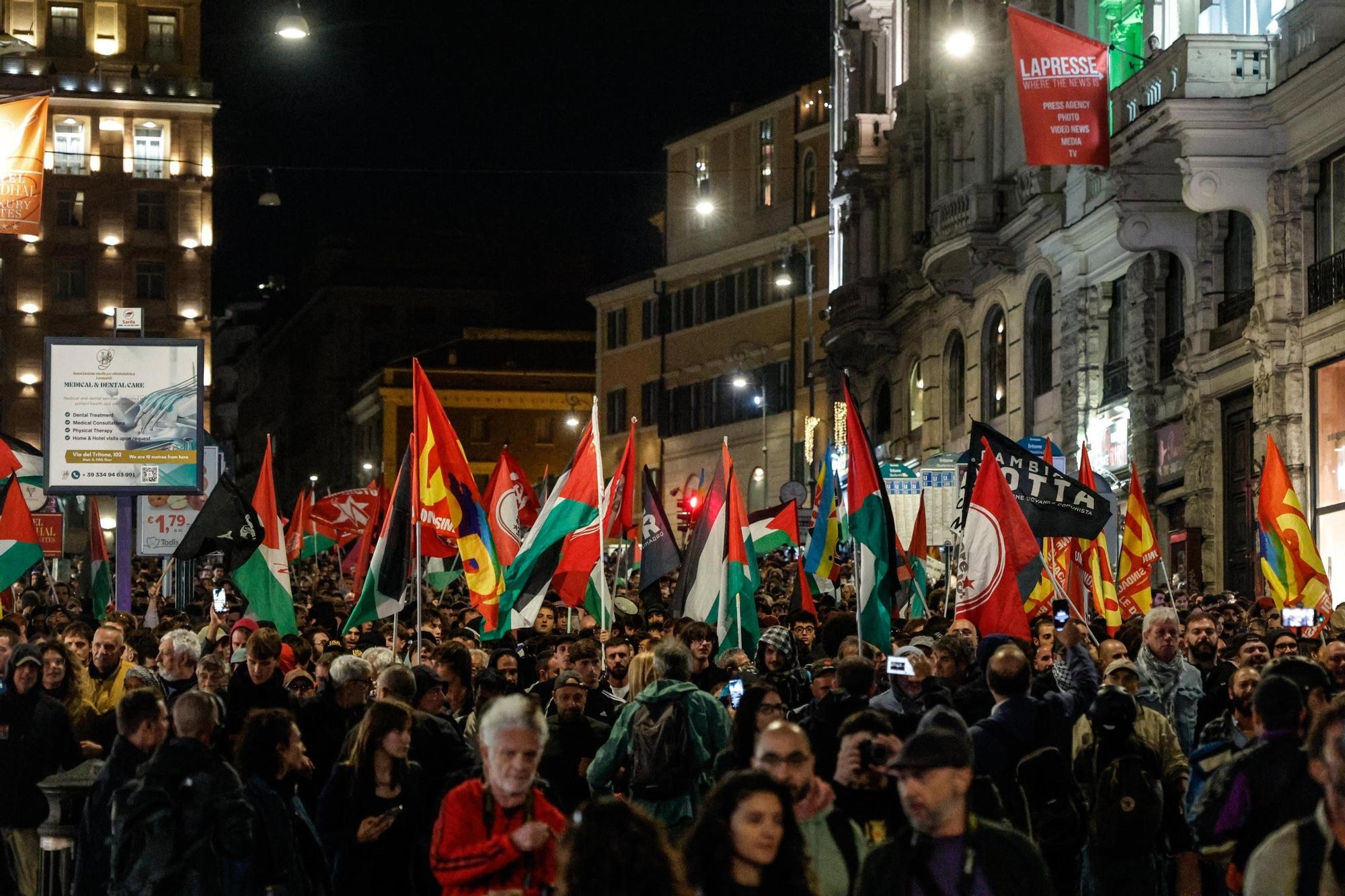 Protestas y disturbios tras la interceptación de la Flotilla Global Sumud