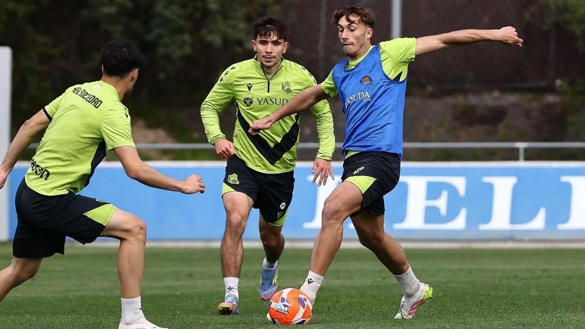 Mikel Goti, durante un entrenamiento.