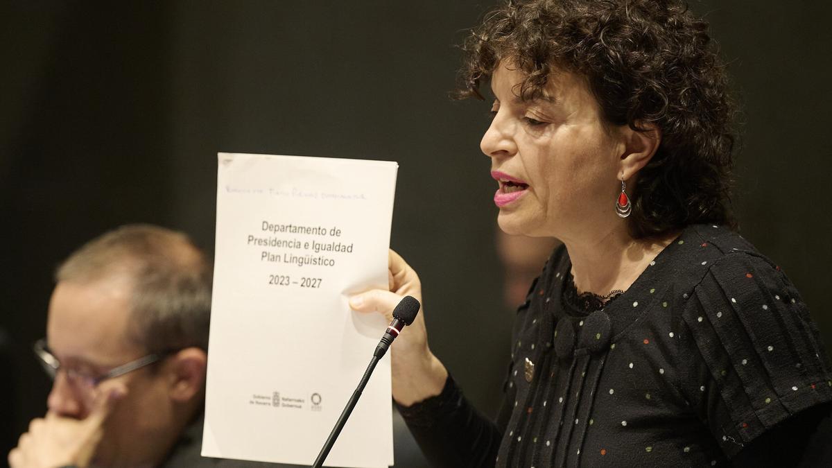 Eneka Maiz, durante su intervención.