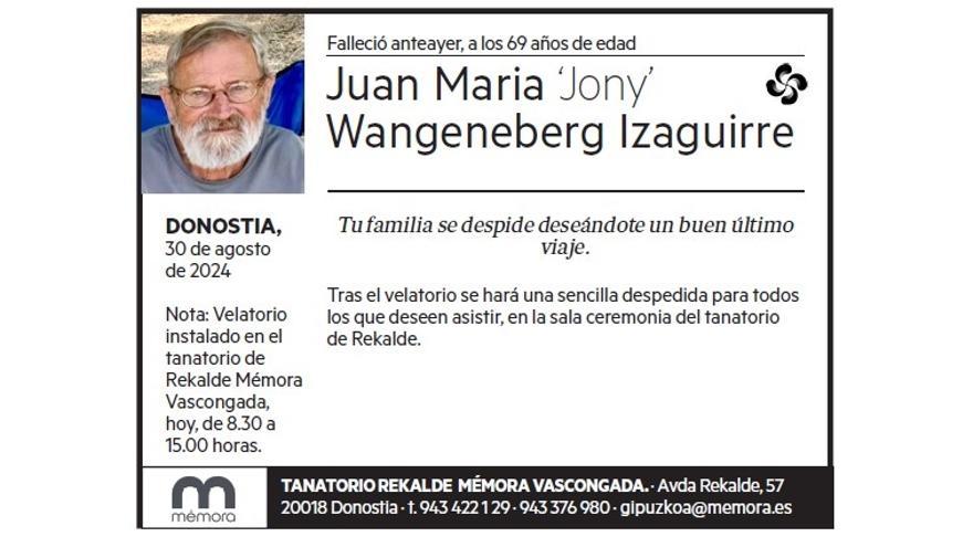Juan Maria Wangeneberg Izaguirre