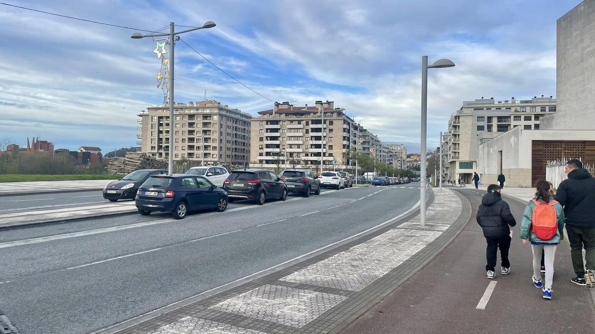 En la imagen, la avenida de Barcelona de Riberas de Loioa En la imagen, la avenida de Barcelona de Riberas de Loioa