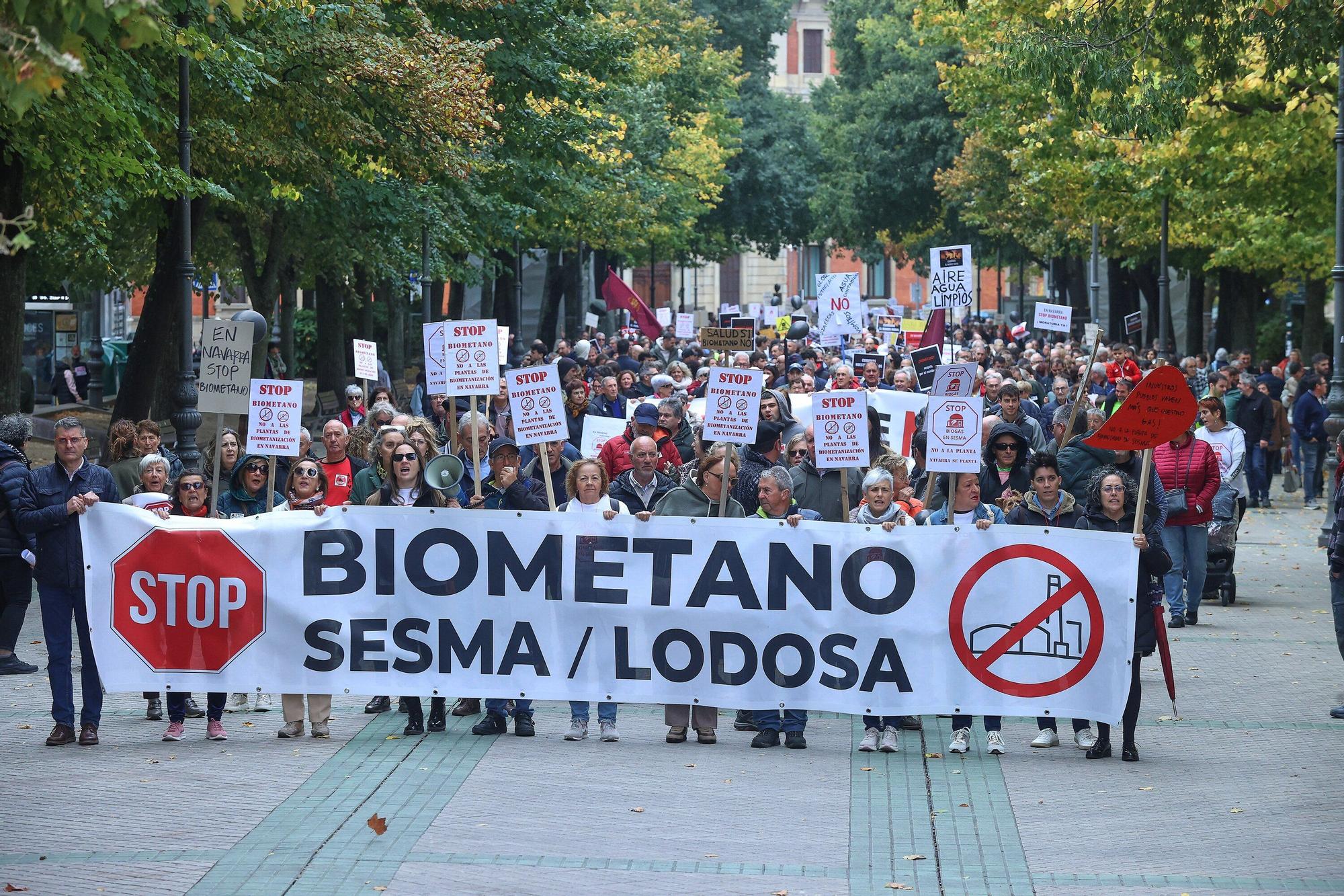 Una manifestación reclama en Pamplona una moratoria a la instalación de plantas de biometanización