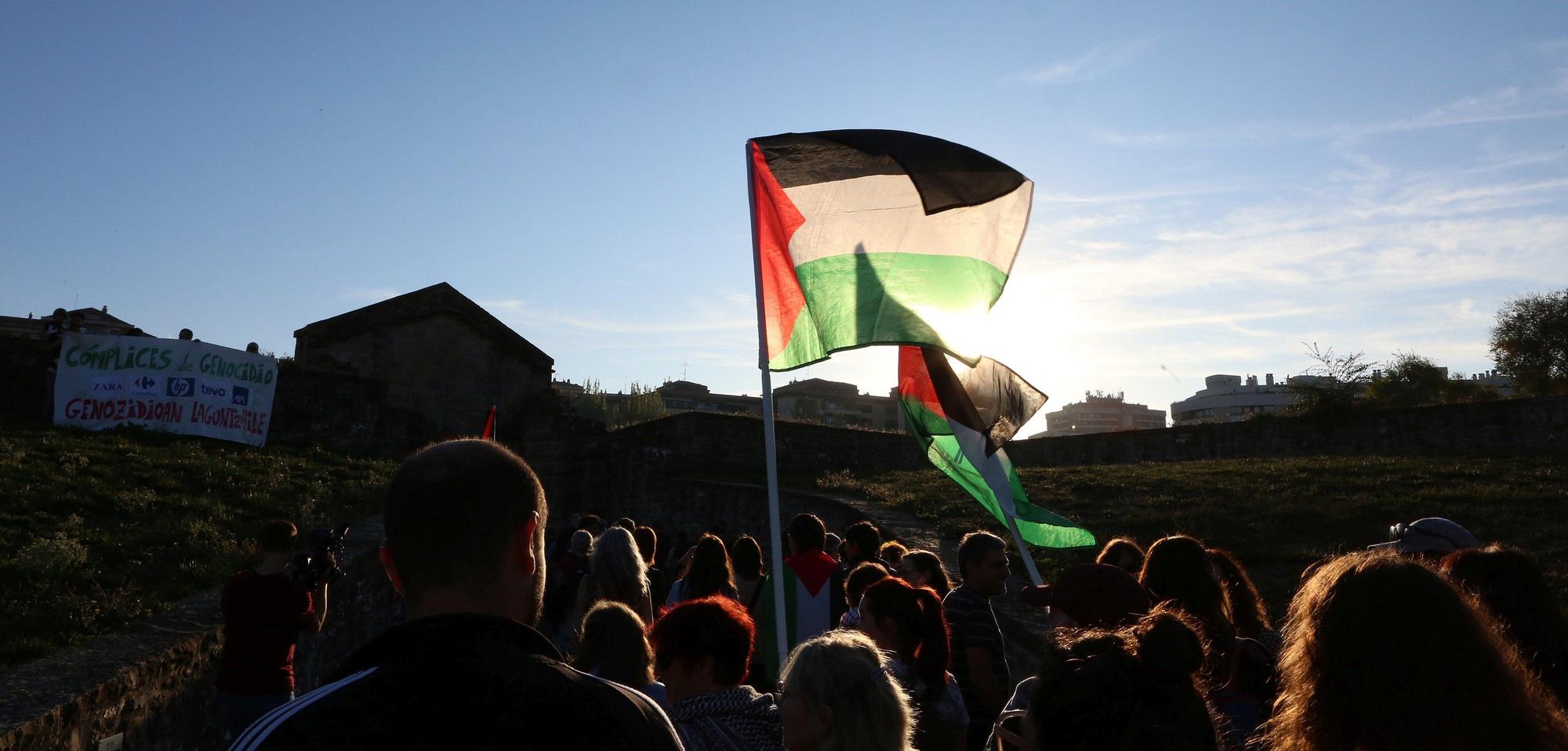 Una manifestación en Pamplona reclama el final del "colonialismo y la ocupación" en Palestina