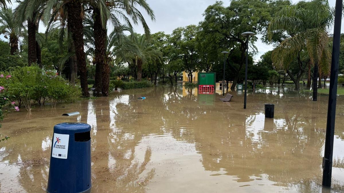 Inundaciones en una foto de archivo