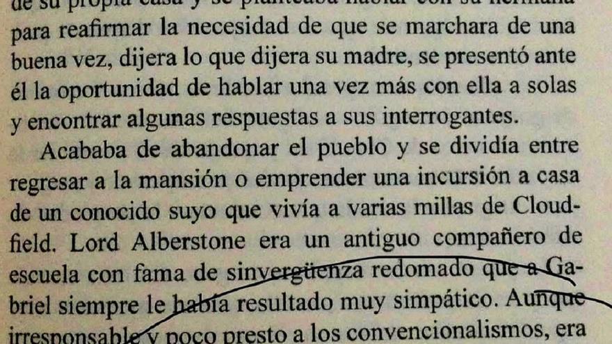 El mensaje que se cuela en mitad de una novela por un imperdonable error al editarla