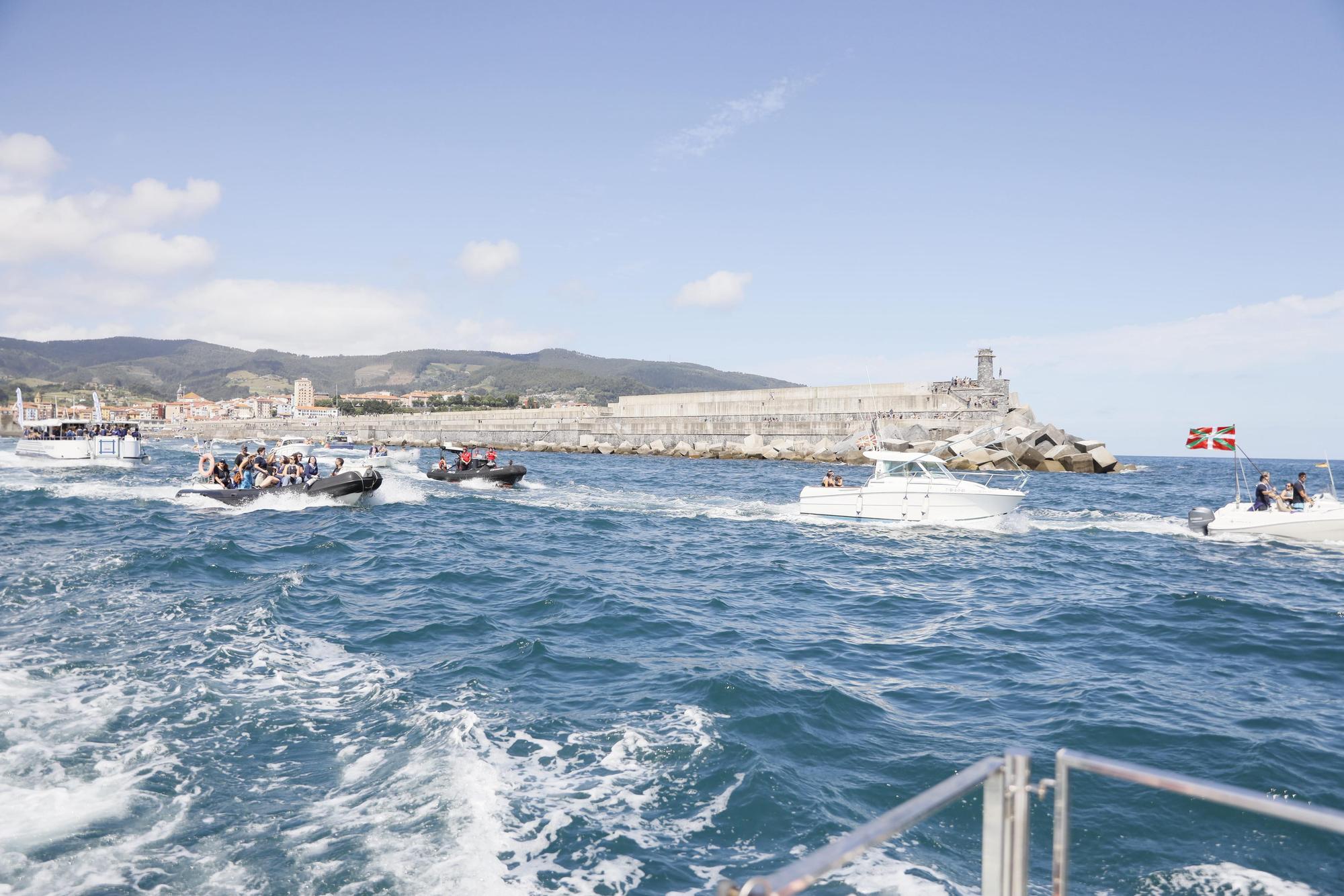 Bermeo cumple con la tradición en Madalenas: lanzamiento de la teja con un recuerdo especial para Palestina