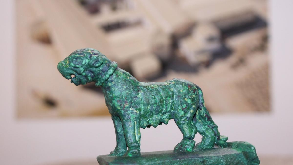 Copia de una de las piezas romanas que se encontraron en el yacimiento