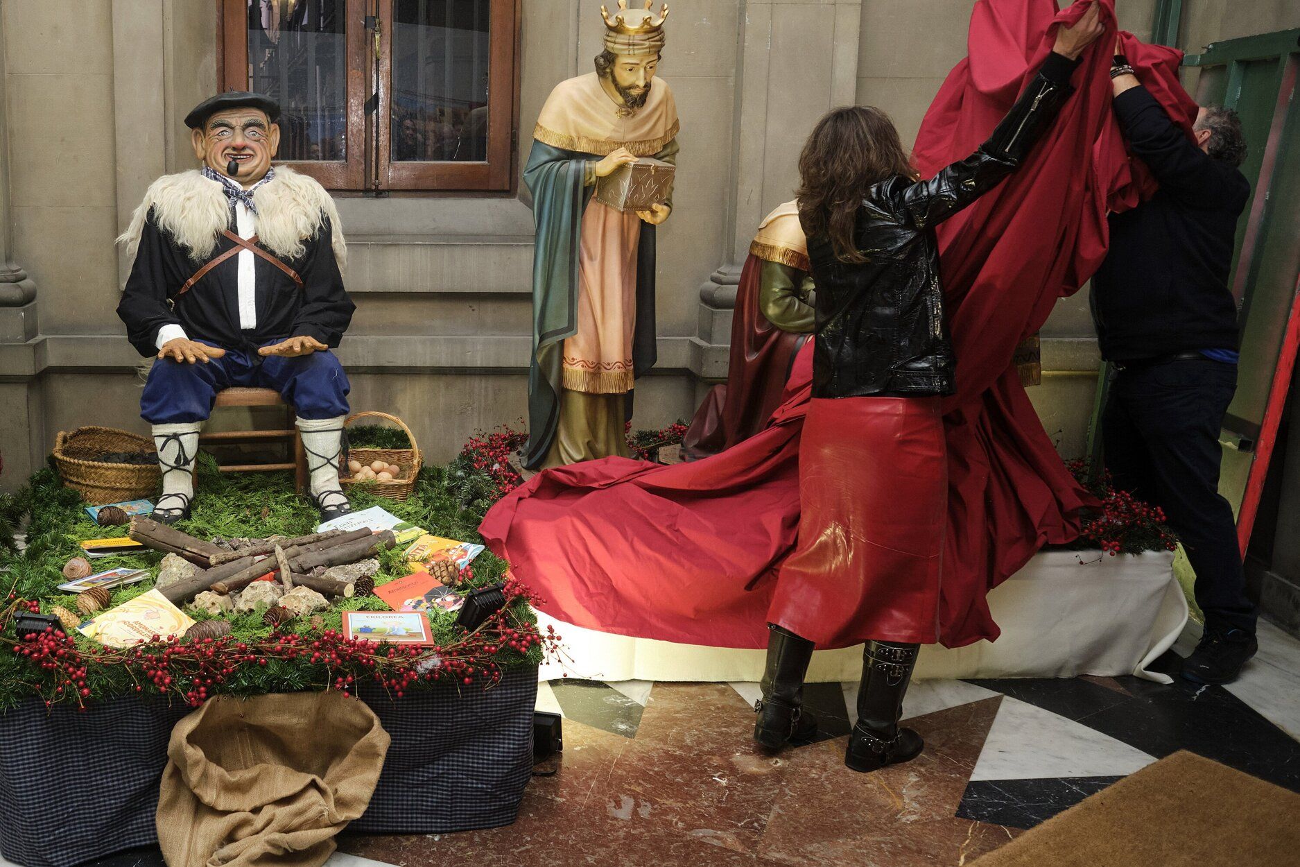 Imagenes del encendido de luces de navidad en Pamplona