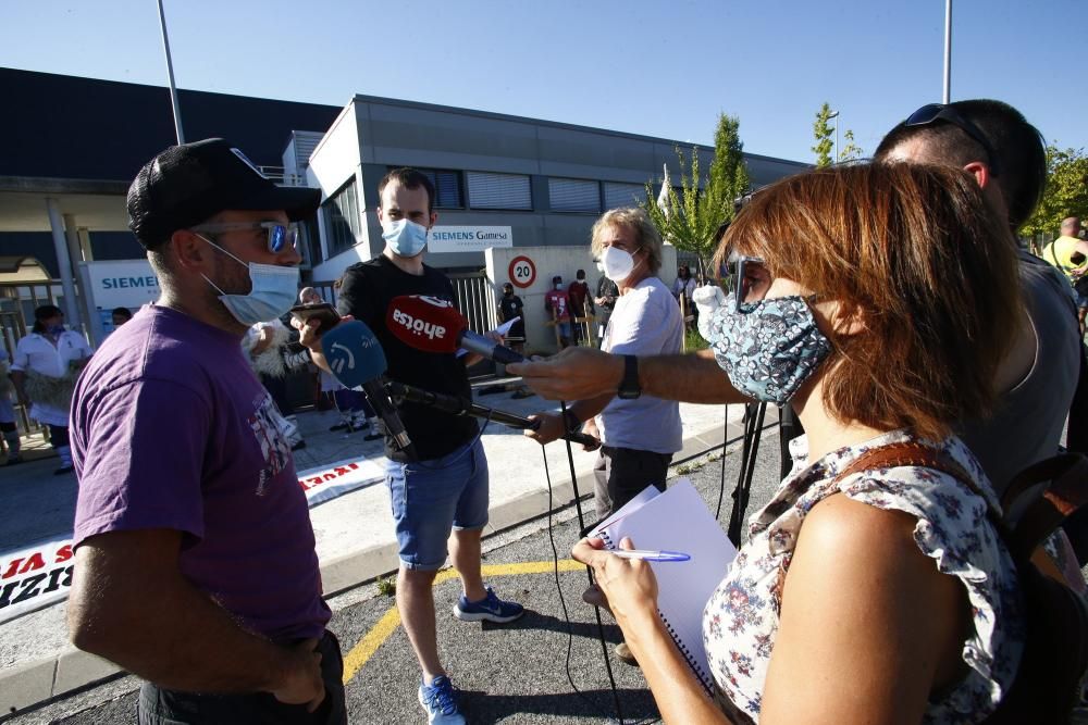 Manifestación por el cierre de Siemens Gamesa Aoiz