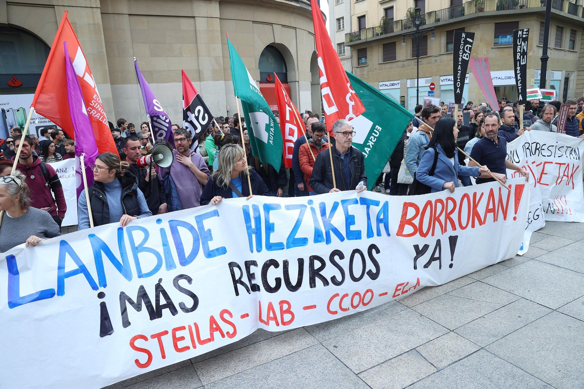 Fotos de la tercera jornada de huelga en la FP de Navarra