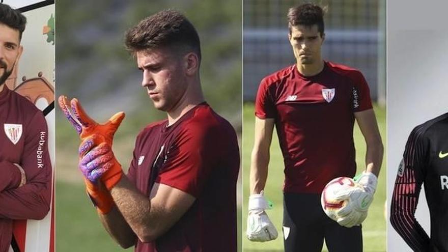 Herrerín, Simón, Oleaga y Ezkieta. Fotos: Oskar González, Juan Lazkano y FC Barcelona