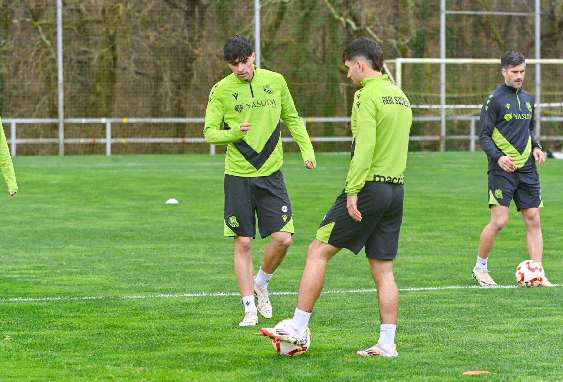 Entrenamiento antes de la semifinal en la Real y el Madrid