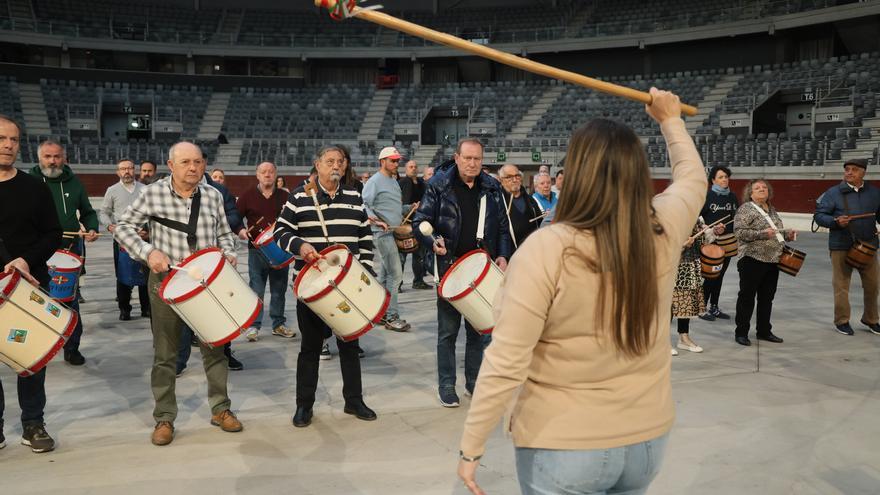En imágenes: Ensayo de la tamborrada 2026 en el Iradier Arena