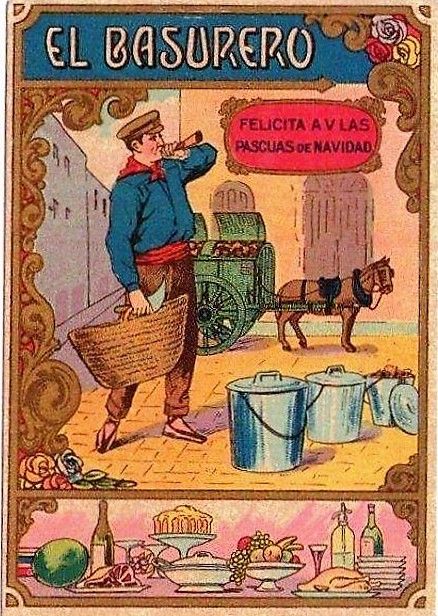 Antigua felicitación del basurero.