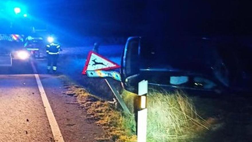 Herida leve una joven en una salida de vía en Sangüesa