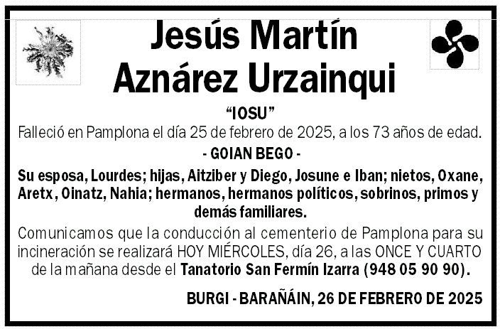 Jesús Martín Aznárez Urzainqui