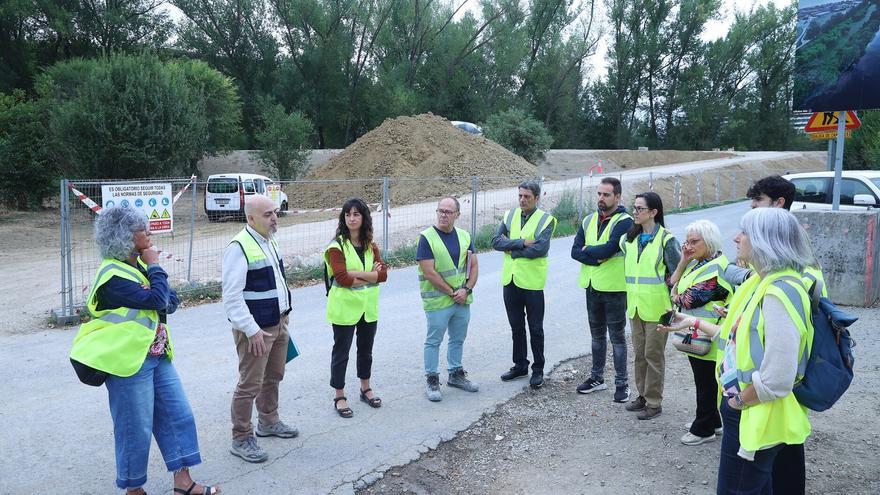 Fotos de la visita a las obras del parque de la Nogalera de Burlada