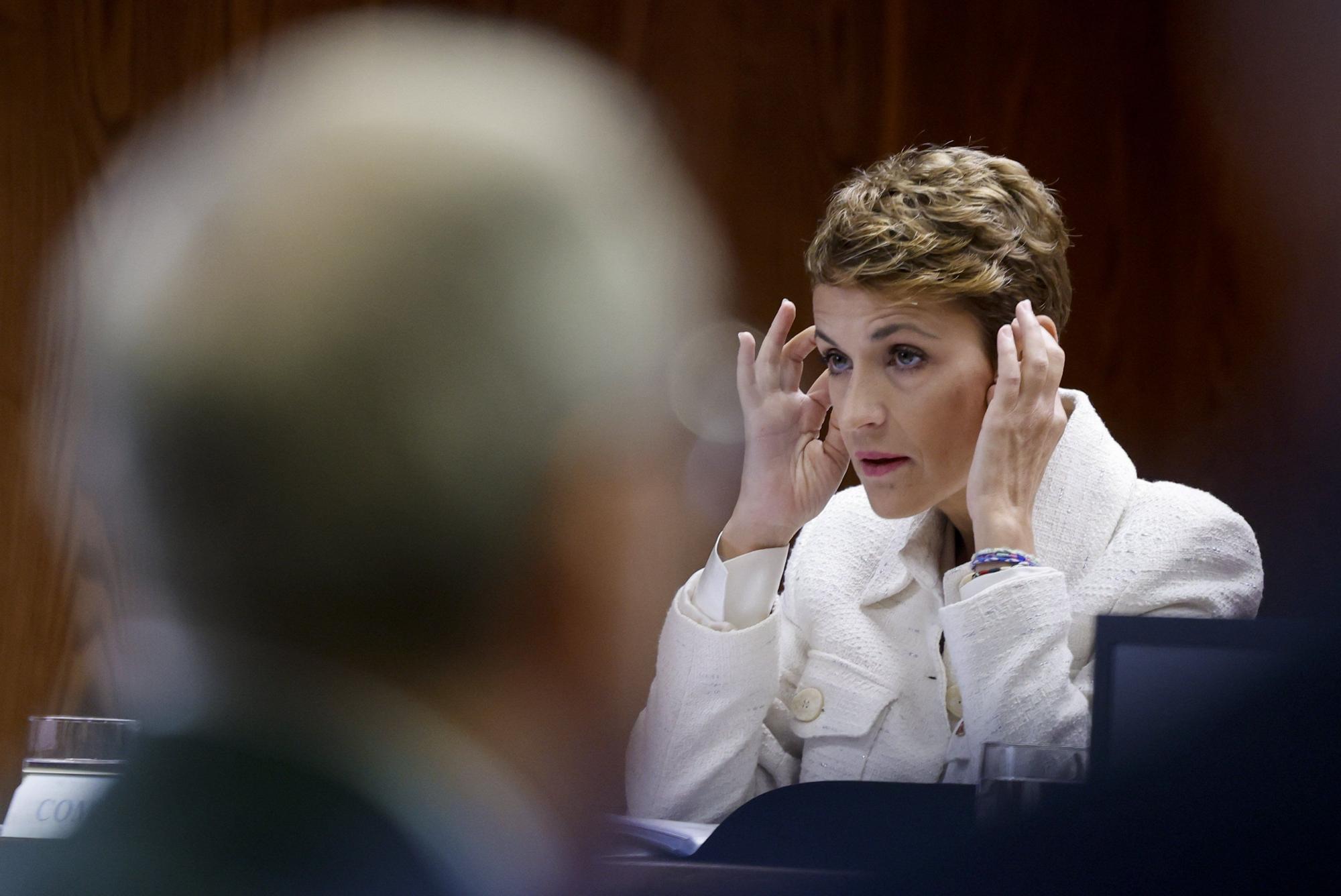 María Chivite comparece en el Senado en la comisión de investigación del 'caso Koldo'
